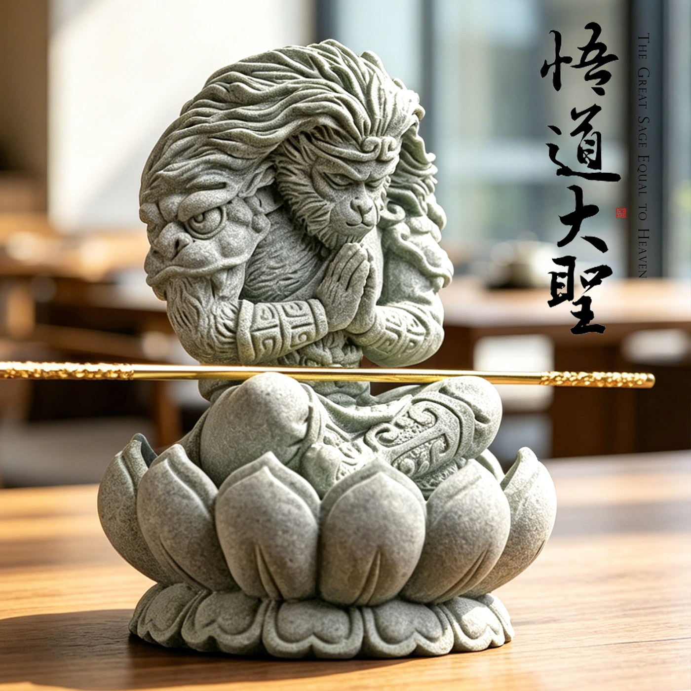 如来佛手 孙悟空 古玉 出土物 ？ 翡翠？ ￼ 傳藝工坊- 『悟道齊天大聖』青砂石齊天大聖茶寵孫悟空鬥戰勝佛