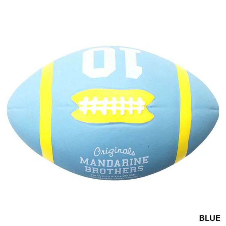 Mandarine Brothers 美式欖球乳膠狗玩具 (淺藍色) (120mm x 70mm)