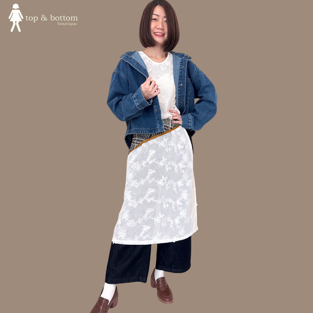 HIGH WAISTED DENIM ANKLE JEANS