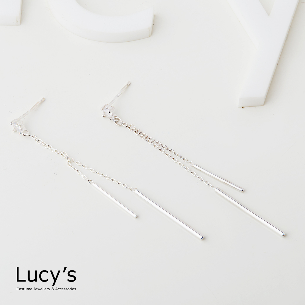 925純銀 光點流蘇 耳環 (126644)