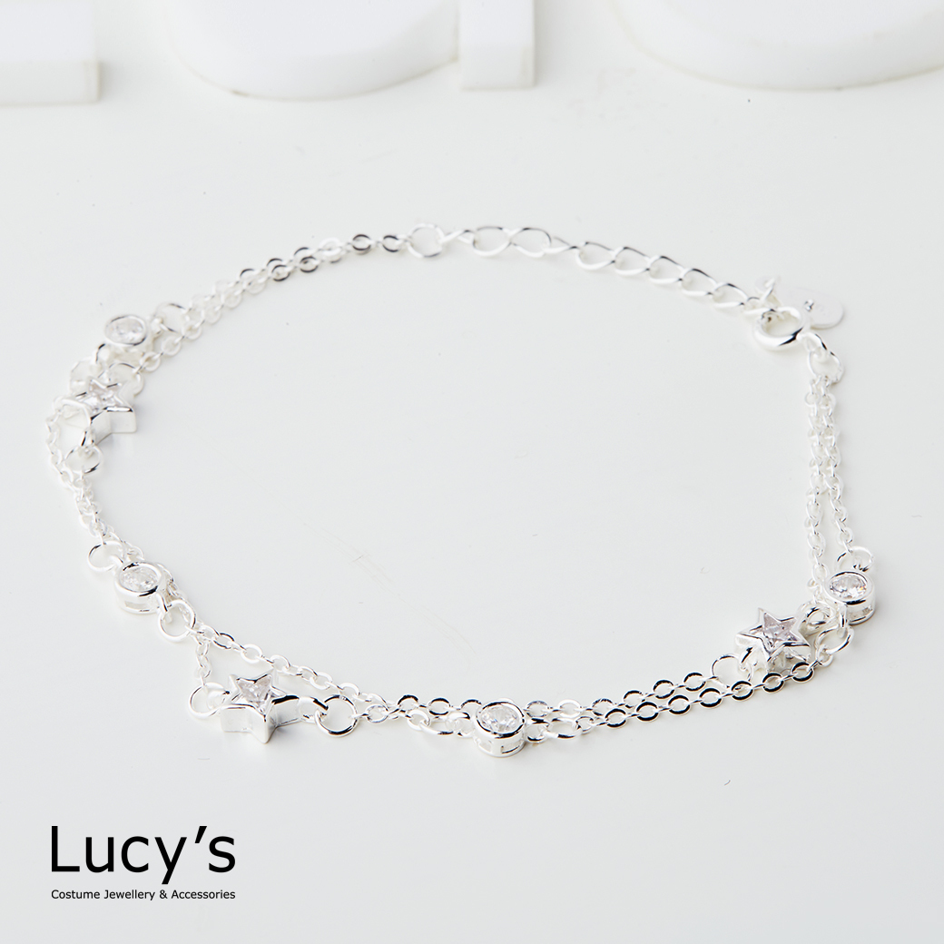 925純銀 星耀光點 雙層手鍊 (123020)