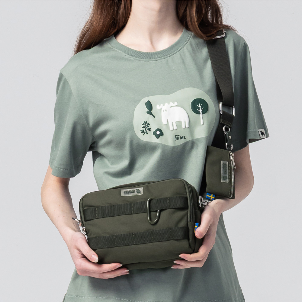 【新品預購】瑞典雲朵包系列｜防潑水 城市探險 斜背包(橄欖綠)M