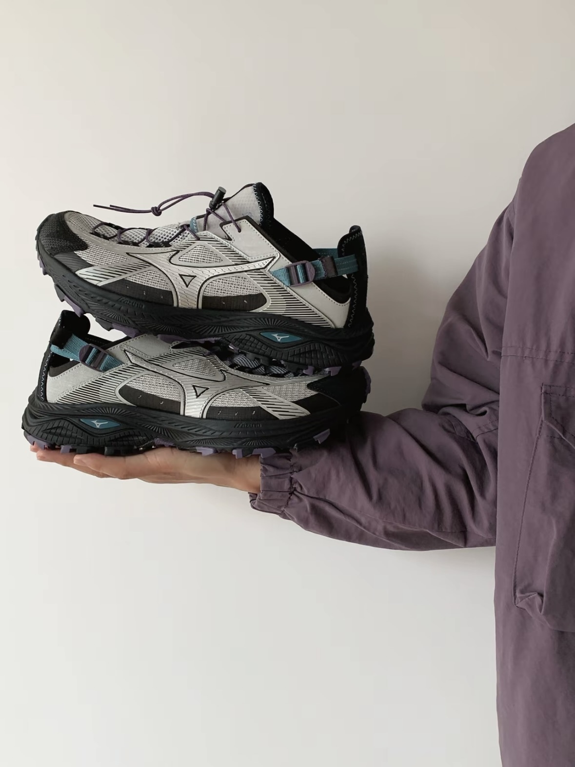 <雨季救星> MIZUNO RACER TRAIL SE V2 溯溪涼鞋 銀紫色 男女鞋