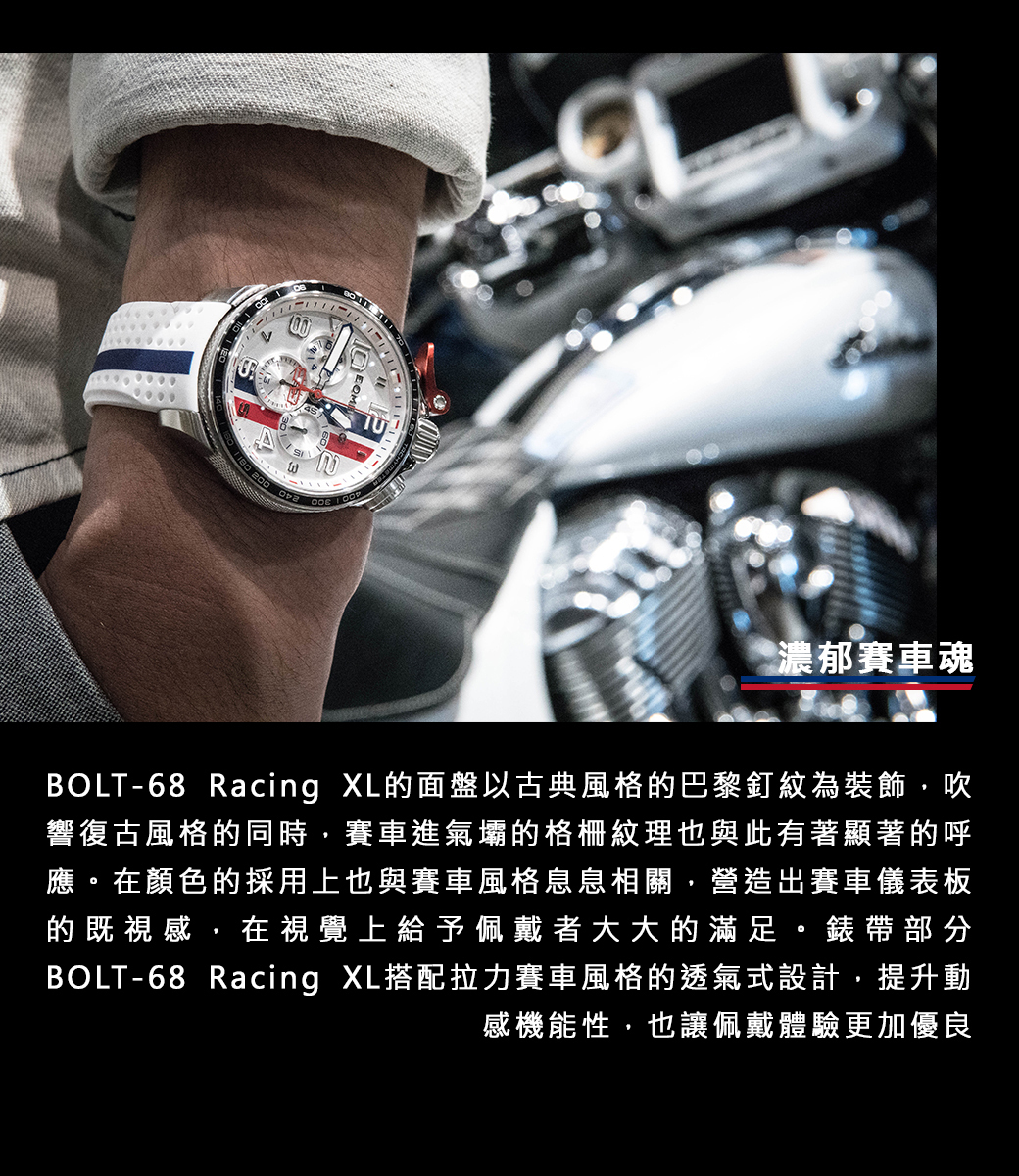 Bomberg,炸彈錶,Racing, 賽車計時碼錶,BS45CHSP.059-4.10,全鋼白面XL復古賽車計時碼錶,懷錶