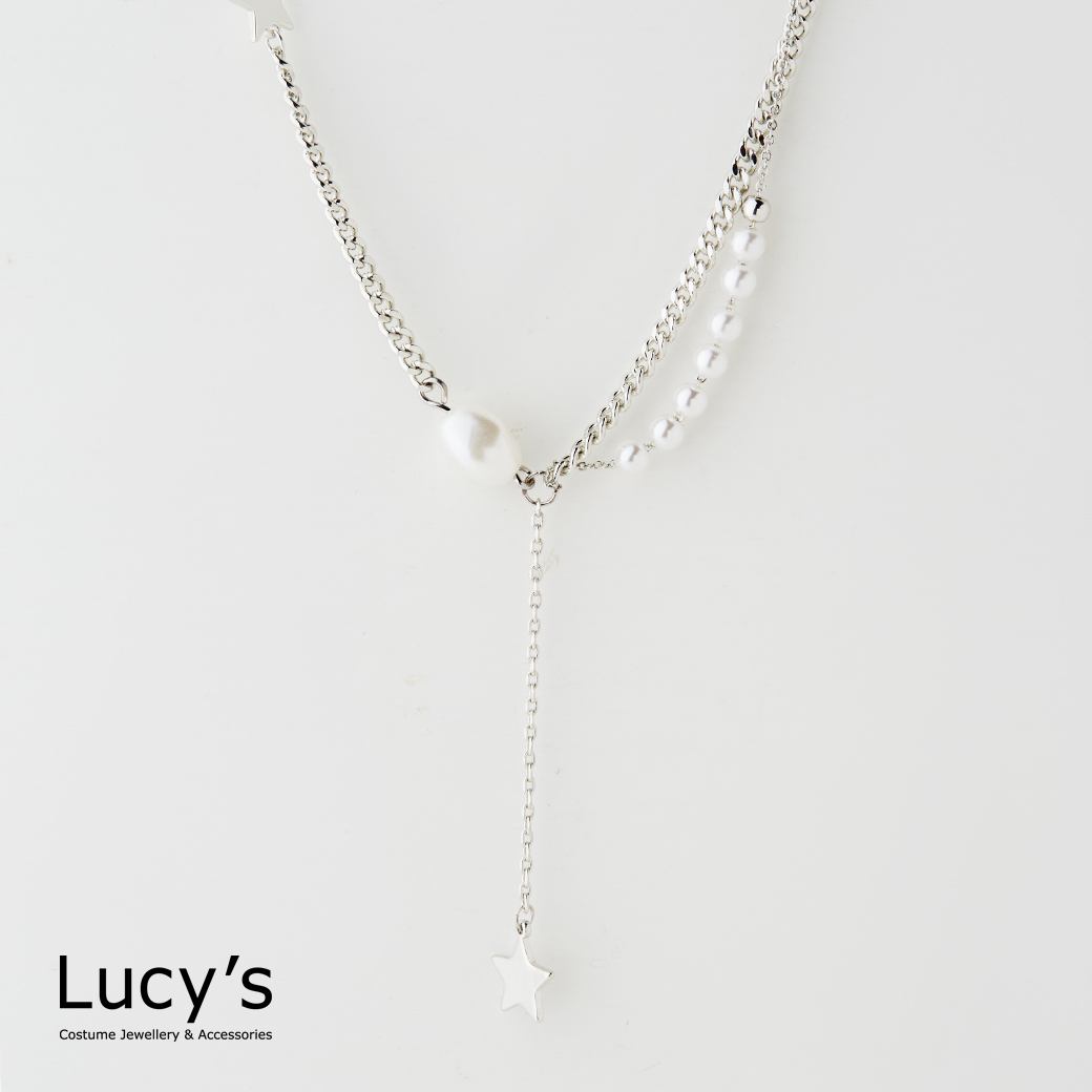 珍珠星鏈 項鍊 (二色) (127003/127004)