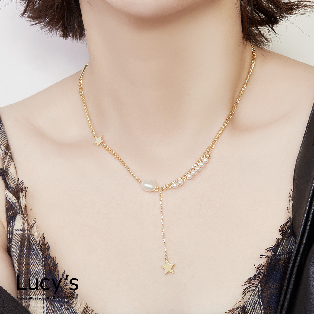珍珠星鏈 項鍊 (二色) (127003/127004)
