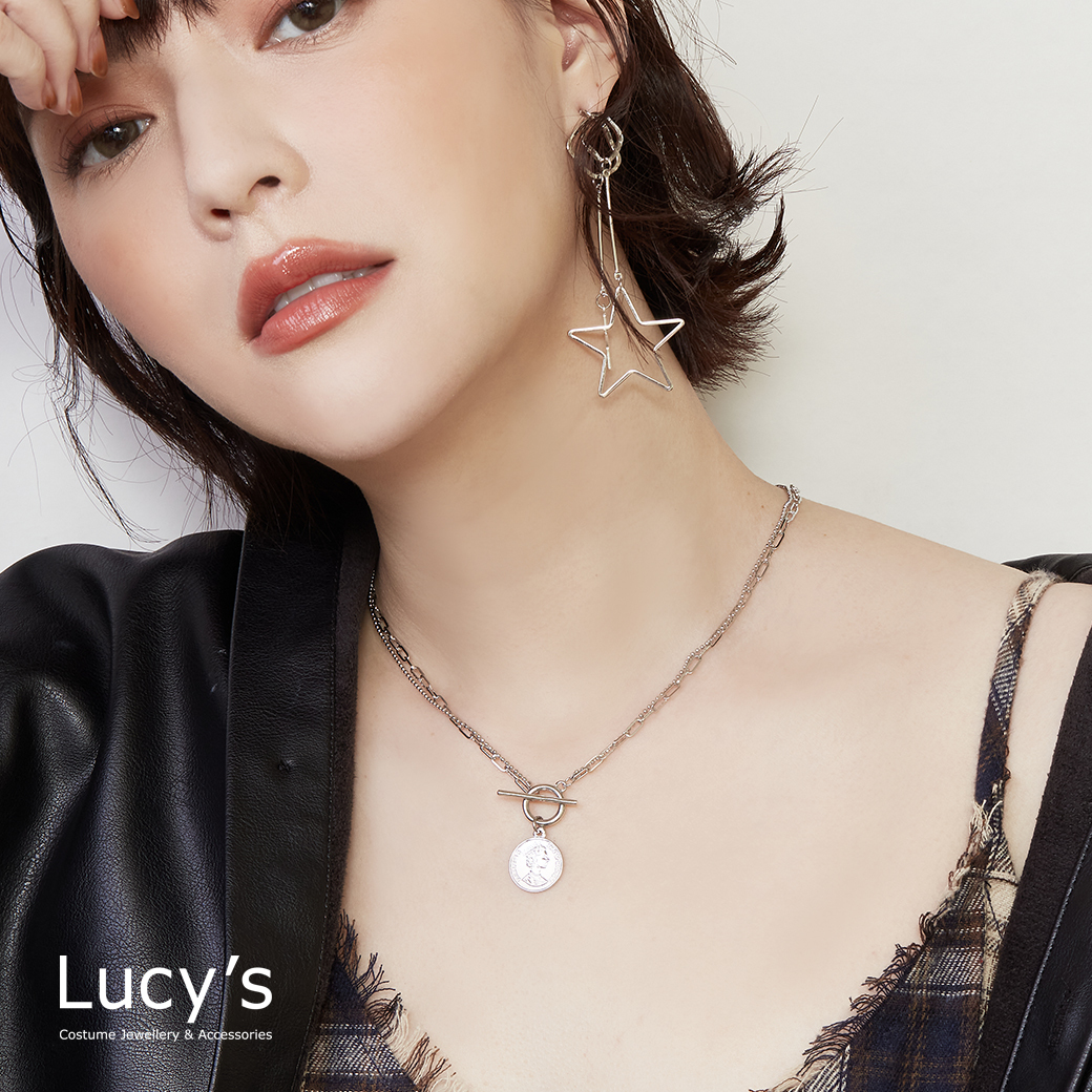 女王金幣 雙層T扣項鍊 (二色) (127705/127706)