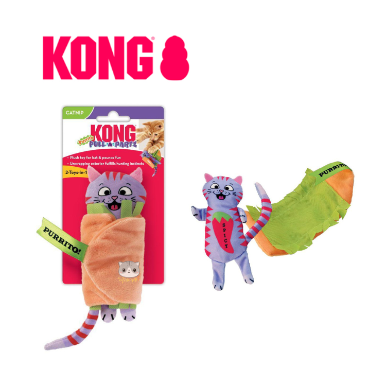 KONG 二合一捲餅貓草玩具