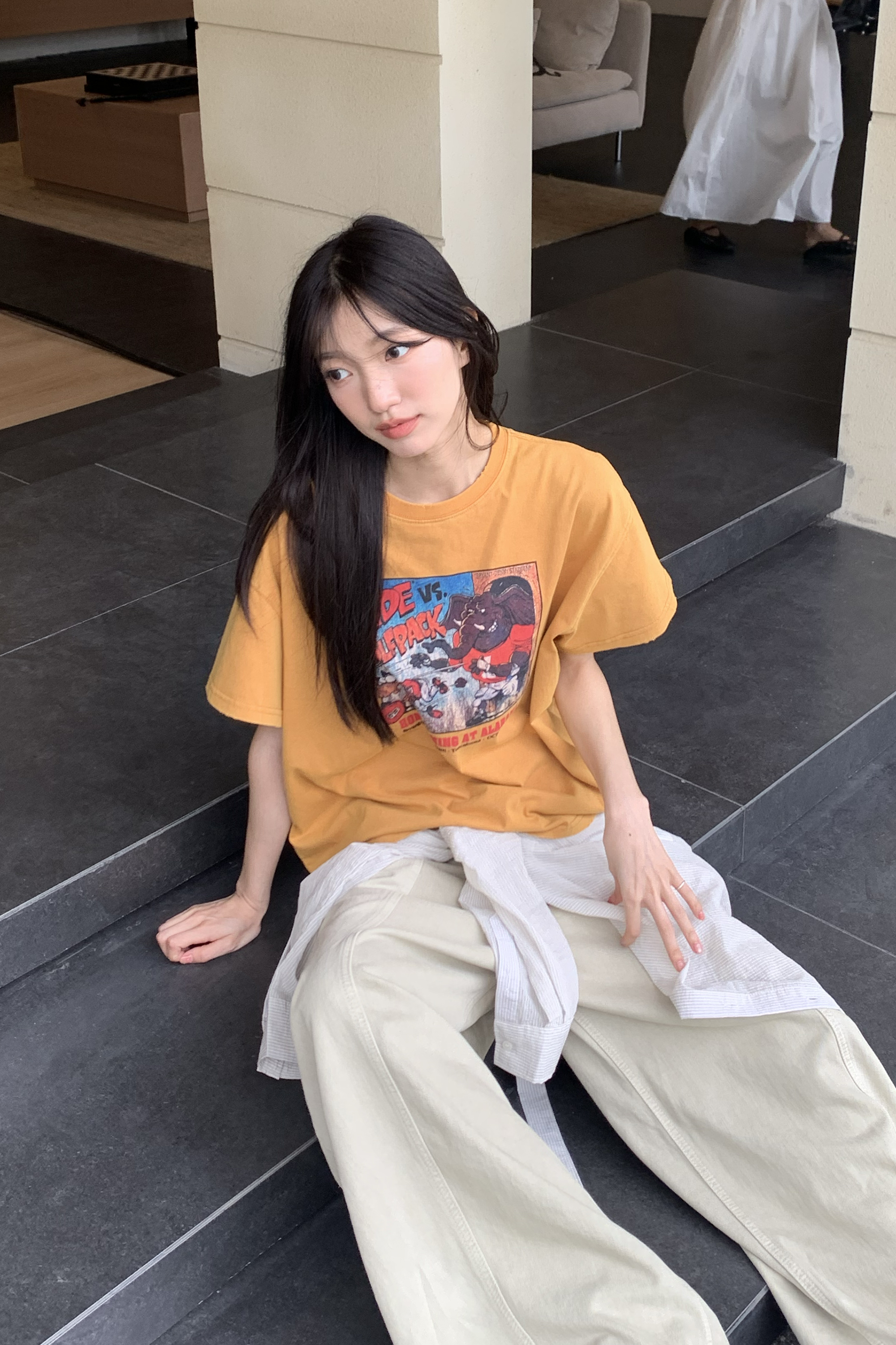 Vibrant｜中短版復古印花短t 3色