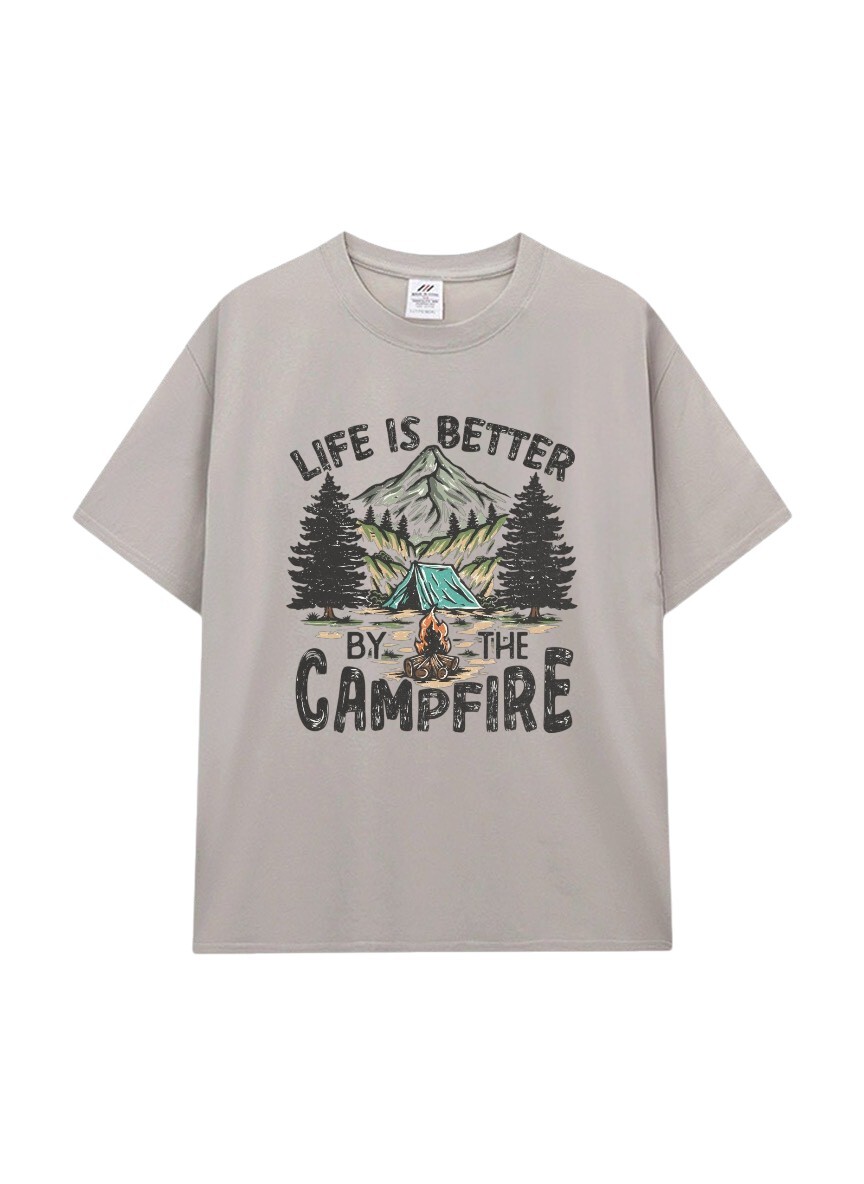 CAMPFIRE露營T｜復古插畫・日常百搭款