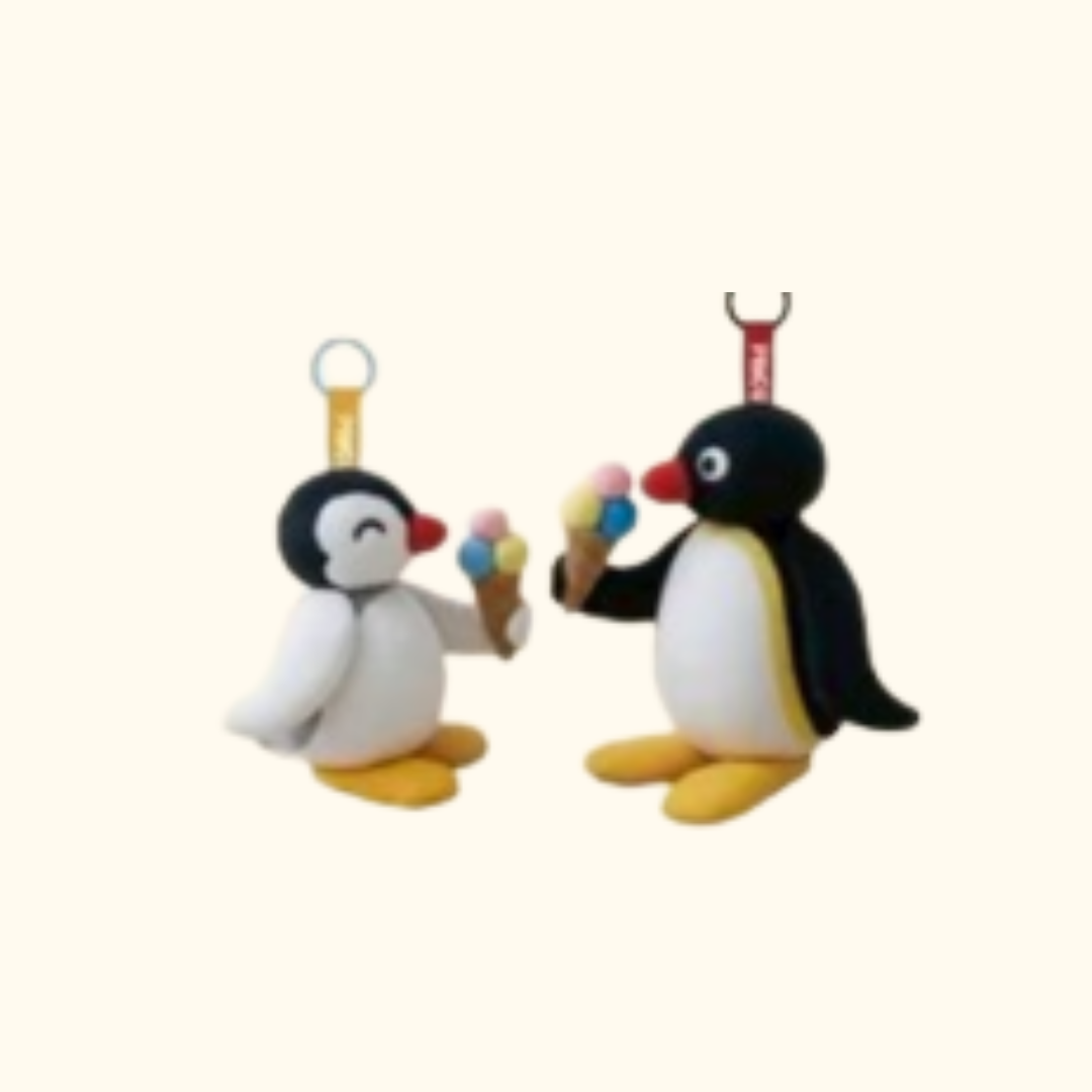 PINGU 企鵝家族 巧克力工廠系列 冰淇淋吊飾