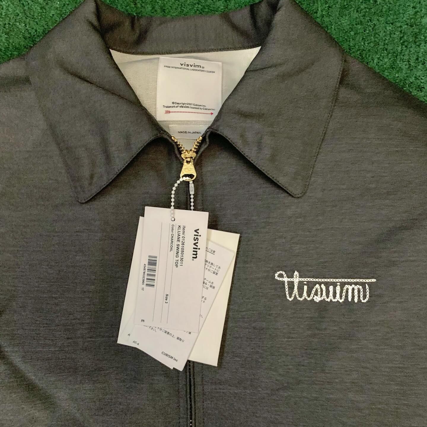 VISVIM 2026 S/S KLUANE SWING TOP (WOOL/SILK) - CHARCOAL