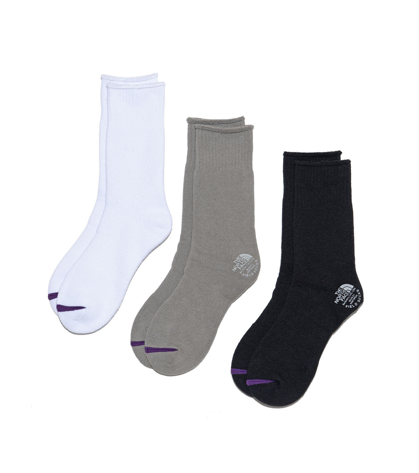 『代購商品』2026SS THE NORTH FACE Purple Label 紫標 Pack Field Socks 3P 襪子 三件組 NN8308N