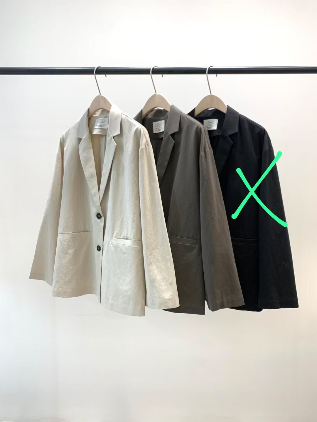 KN6120 西裝V領外套