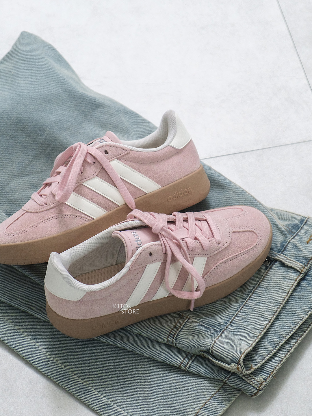 【預購】Adidas BARREDA samba 德訓鞋 厚底 女款 粉色 KH6998