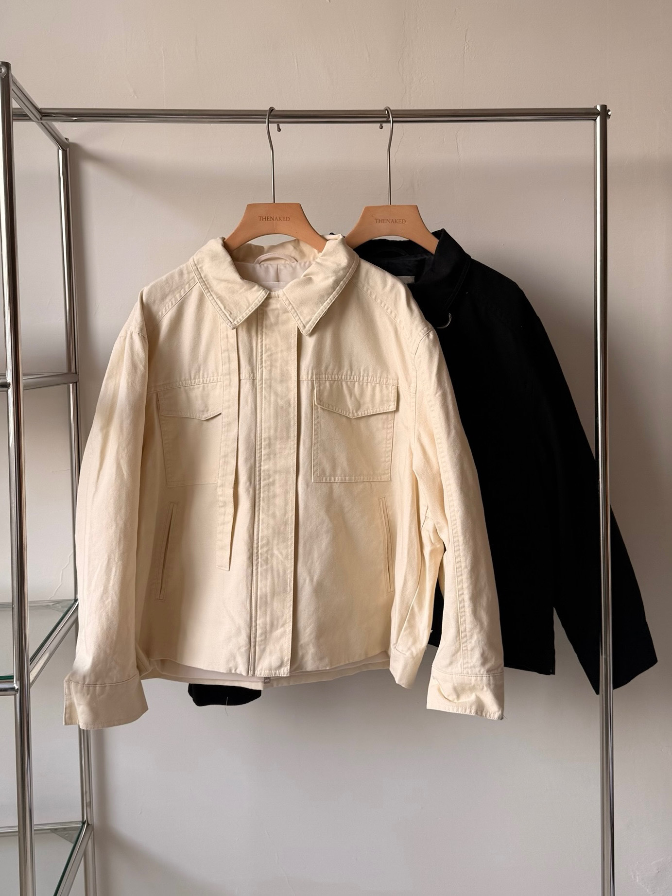 [現貨] AK49// 立領釦可翻領短版夾克外套