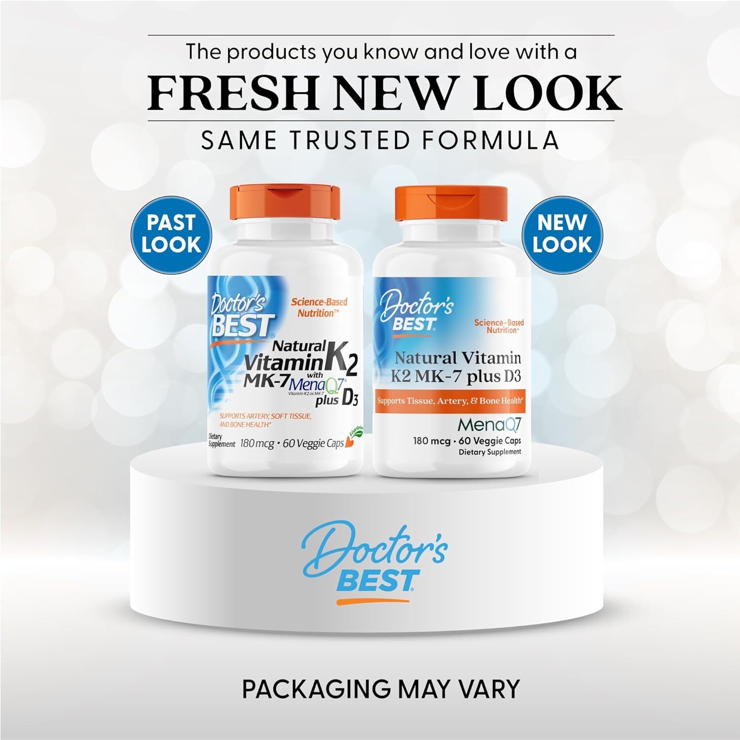 [預購] MenaQ7® 維他命K2 MK-7 +D3 60粒 Doctor's Best Vitamin K2+D3