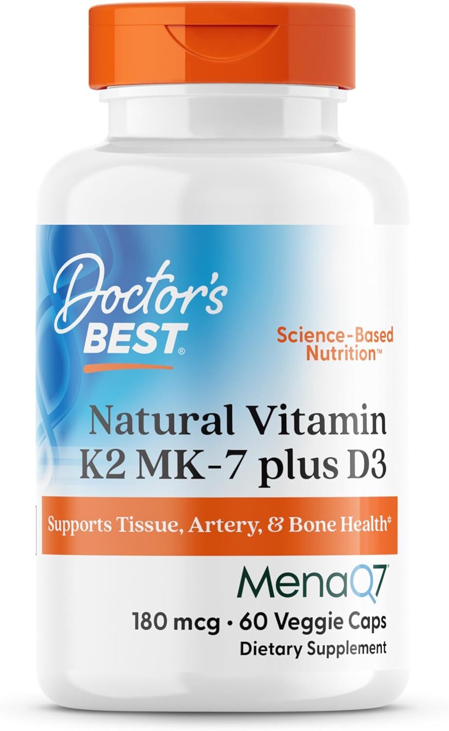 [預購] MenaQ7® 維他命K2 MK-7 +D3 60粒 Doctor's Best Vitamin K2+D3
