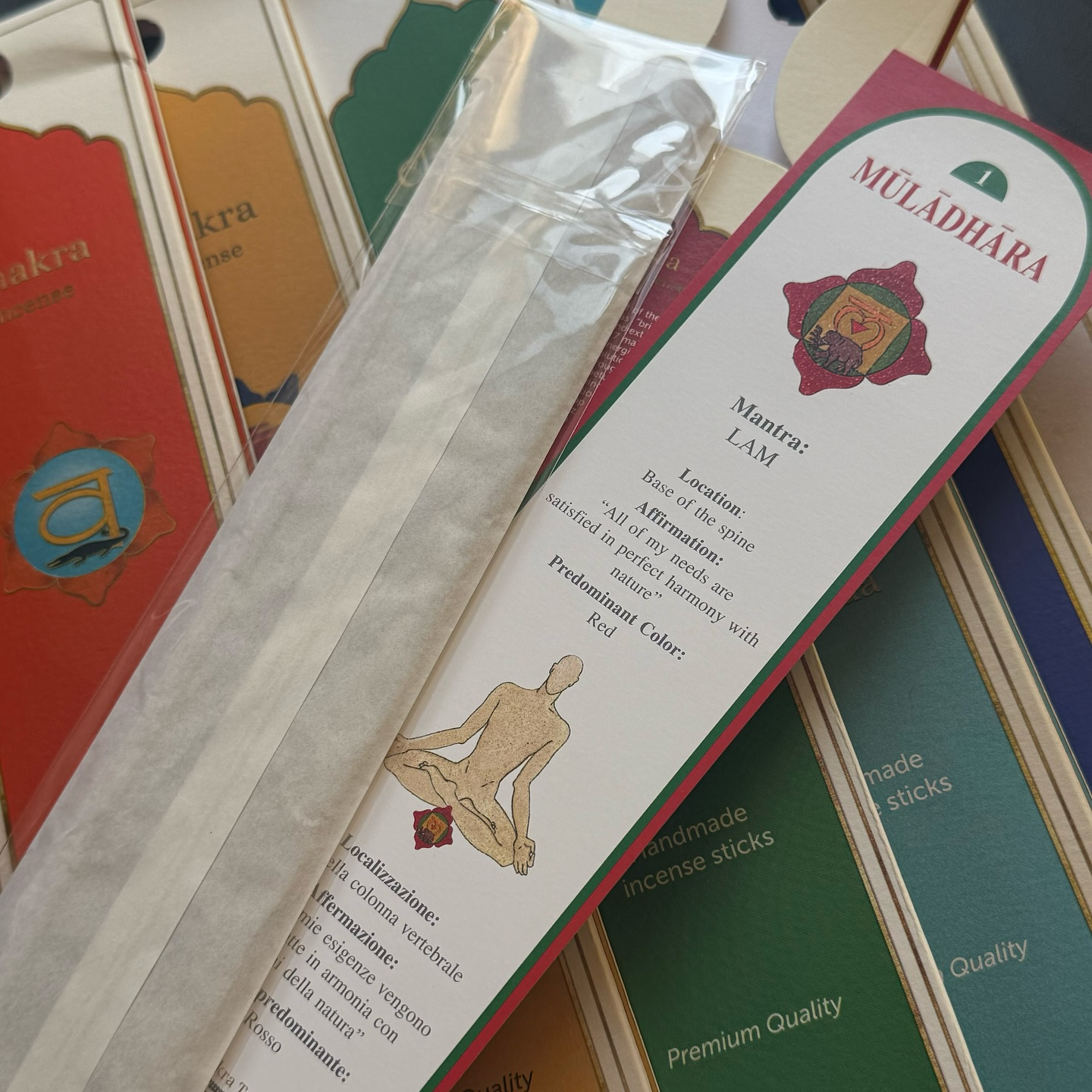 [原石] 義大利 Fiore d‘Oriente 斐歐莉 七脈輪系列 線香 10支入