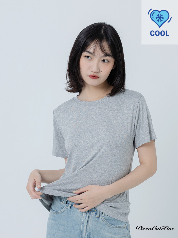 [兩件999]涼感素色圓領短袖上衣 PizzaCutFive PCF262404033