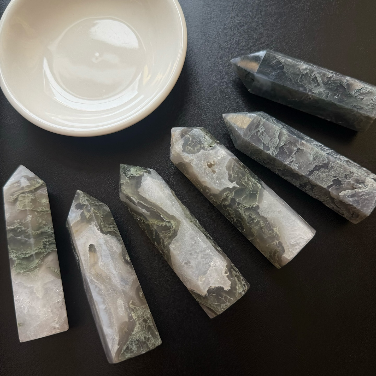 [原石] 水草瑪瑙 水晶柱