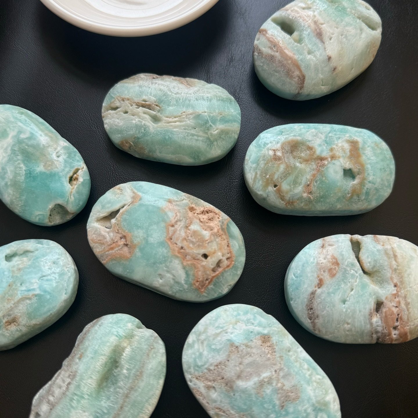 [原石] 藍色異極礦 水晶把玩