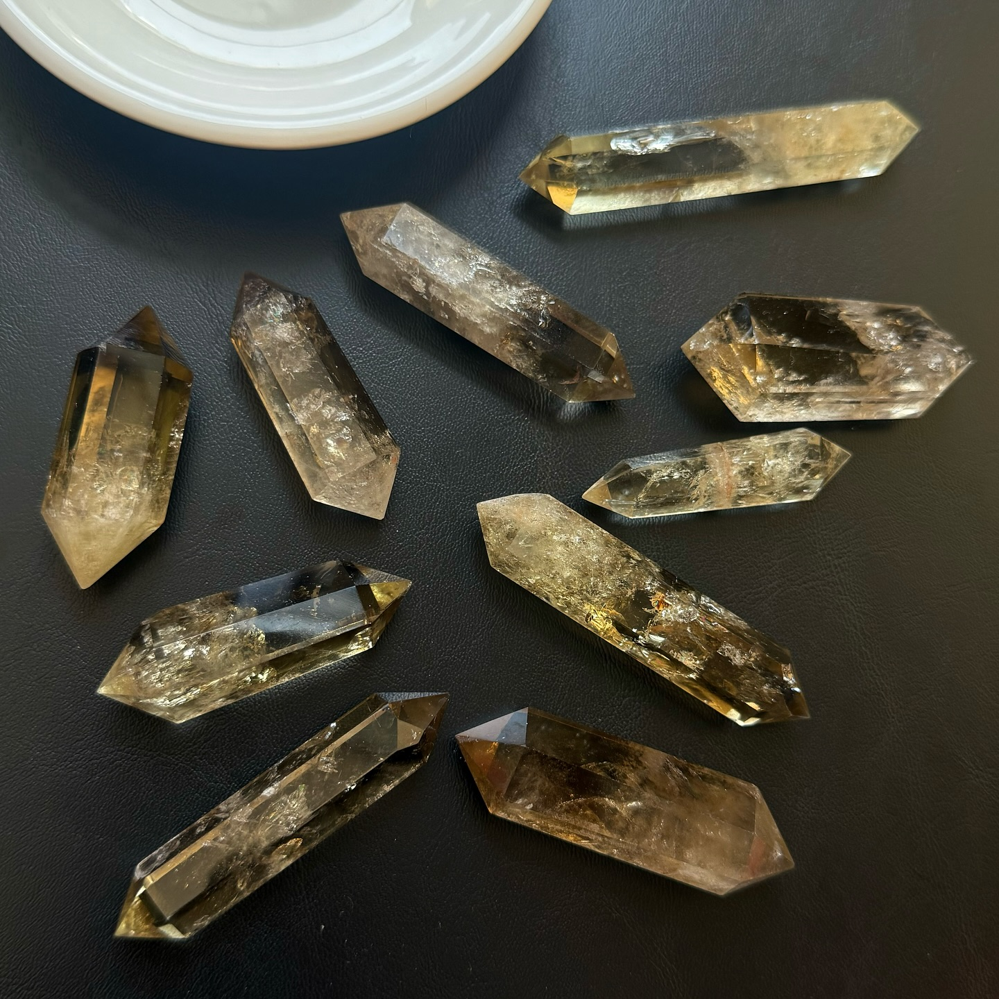 [原石] 黃水晶 雙尖