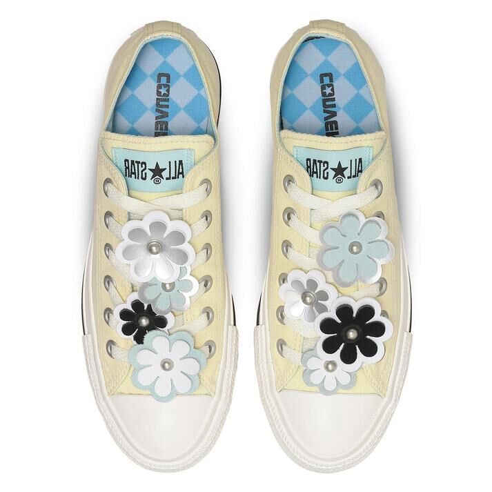 Converse AS Flowercharm OX 日本限定 檸檬黃 黃色 花花 帆布鞋 31318171