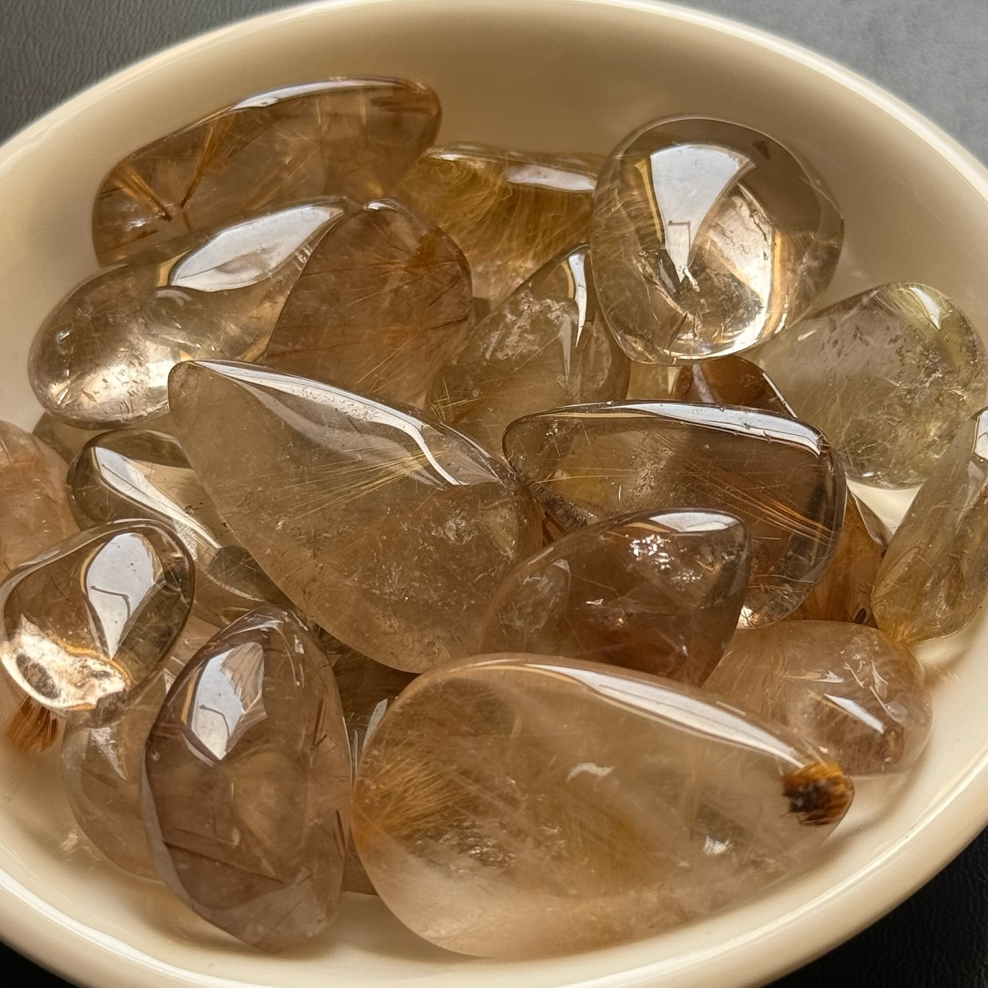 [原石] 鈦髮晶 水晶墜面