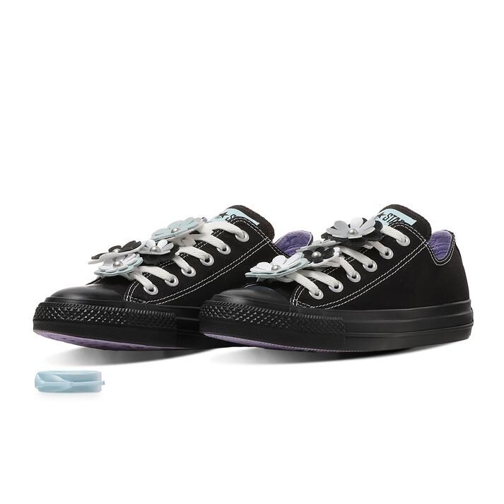 Converse AS Flowercharm OX 日本限定 黑色 全黑 花花 帆布鞋 31318170
