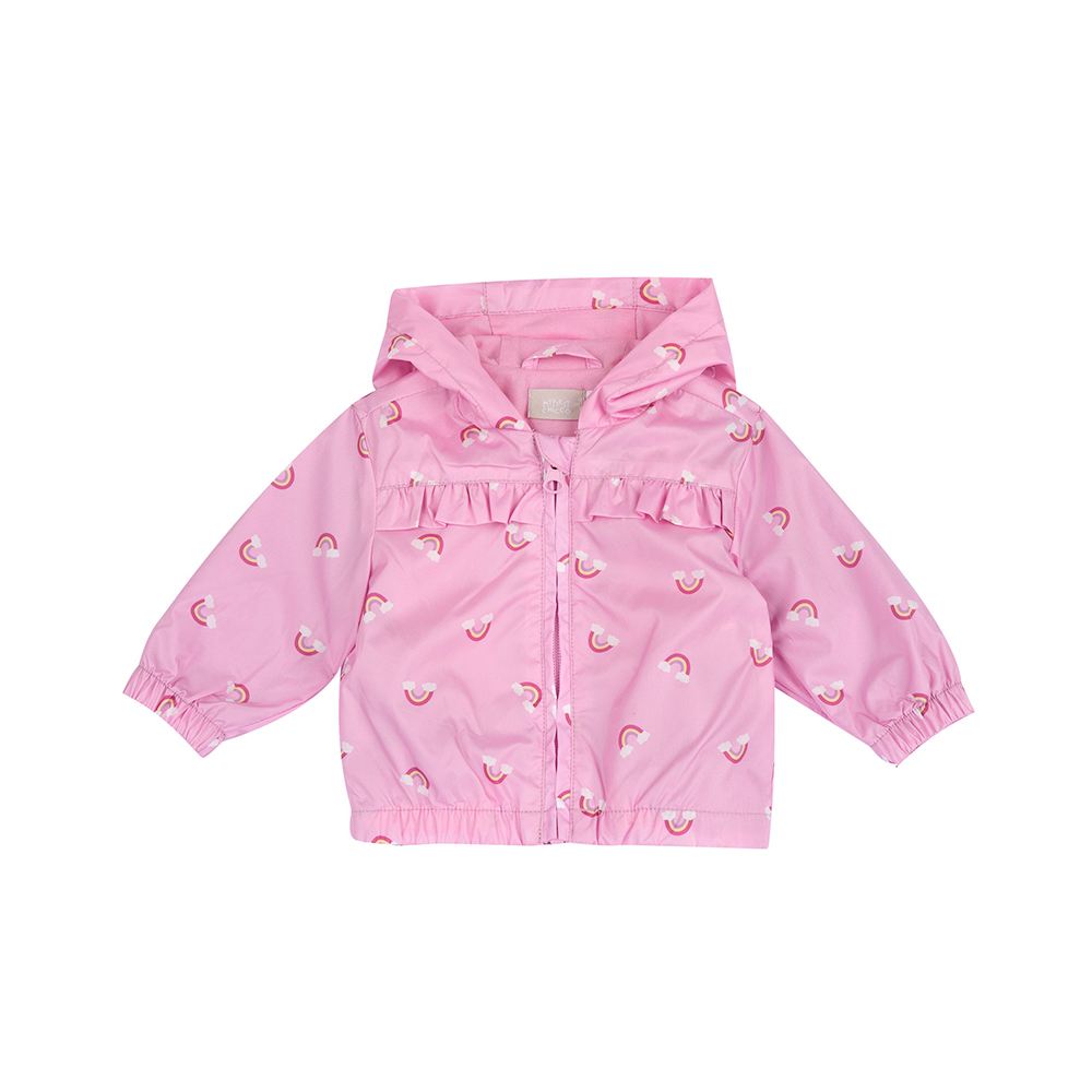 浪漫花語-彩虹連帽防風外套 C