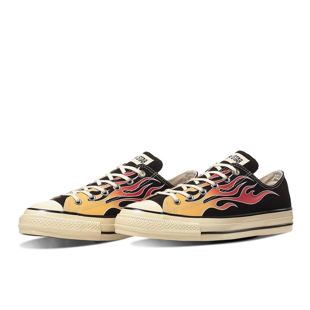 Converse AS Aged Ignt OX 日本限定 火焰 黑色 奶油底 男女 帆布鞋 31317800