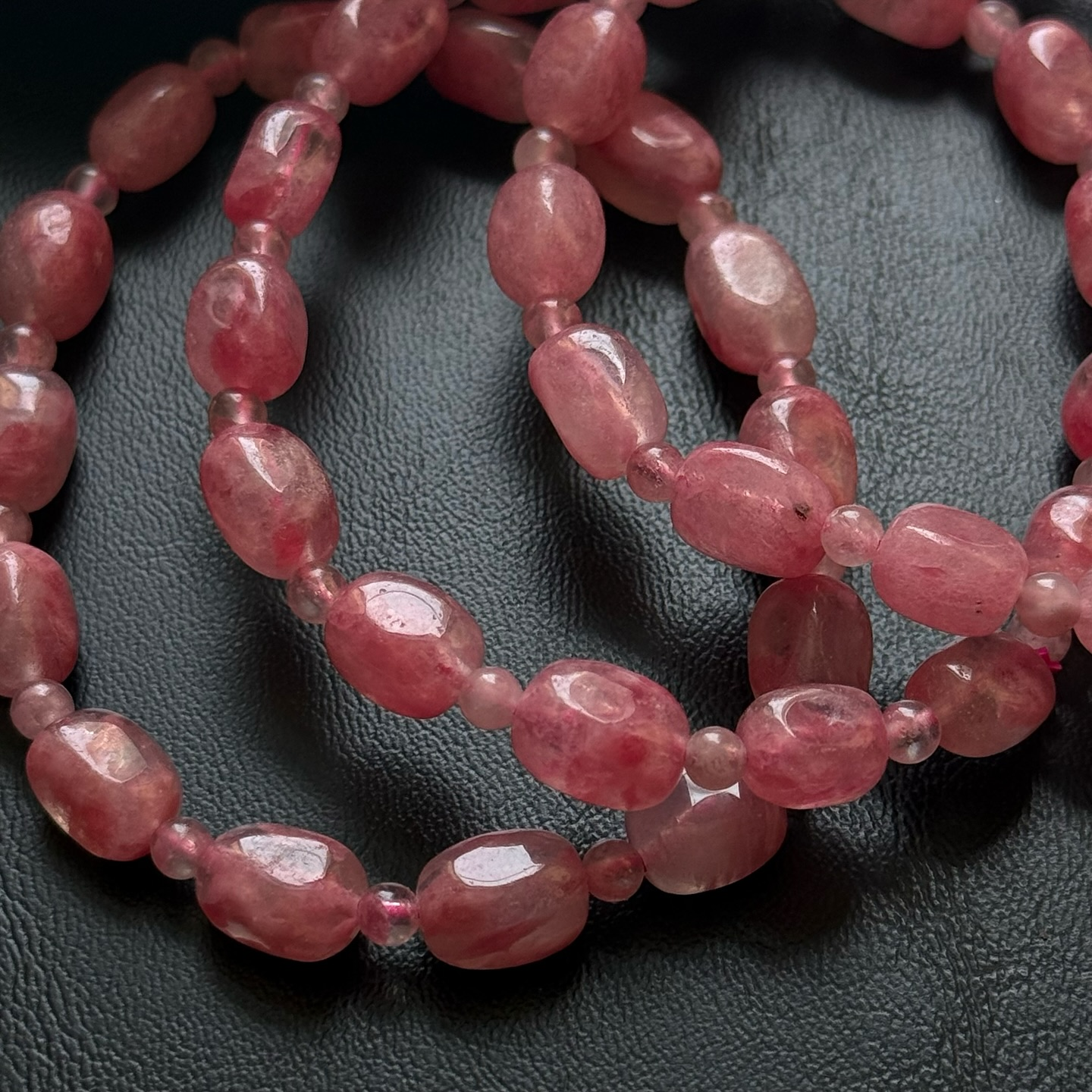 [原石] 櫻花雨薔薇輝石 水晶手串