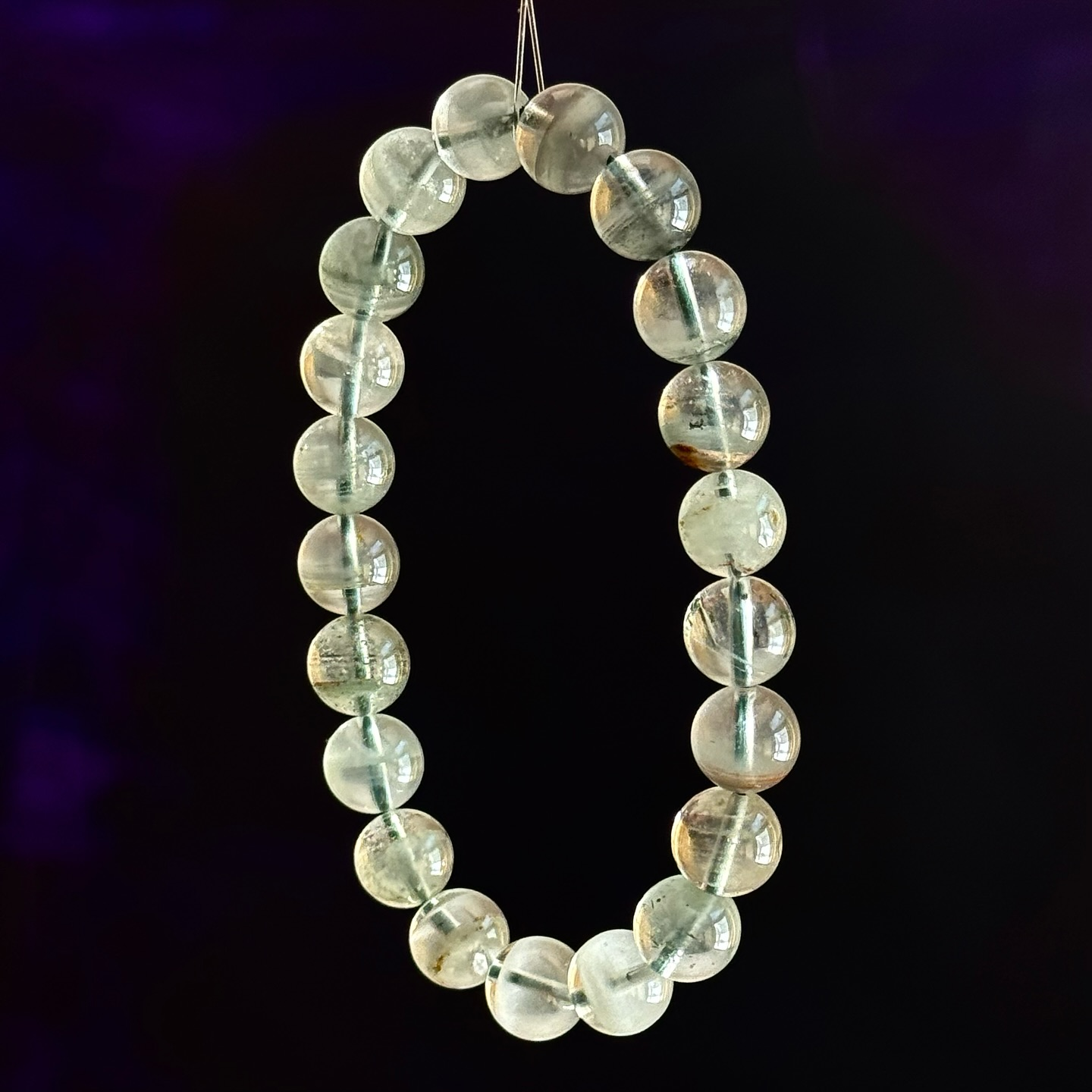 [原石] 翠幽靈水晶（附證書）水晶手串