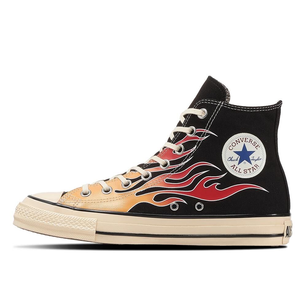 Converse AS Aged Ignt HI 日本限定 火焰 黑色 奶油底 男女 高筒 帆布鞋 31317790