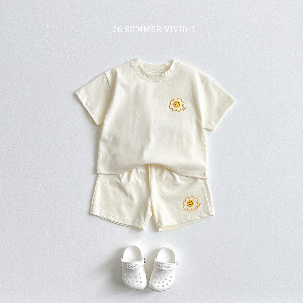 正韓夏vividi 四色小白花套裝