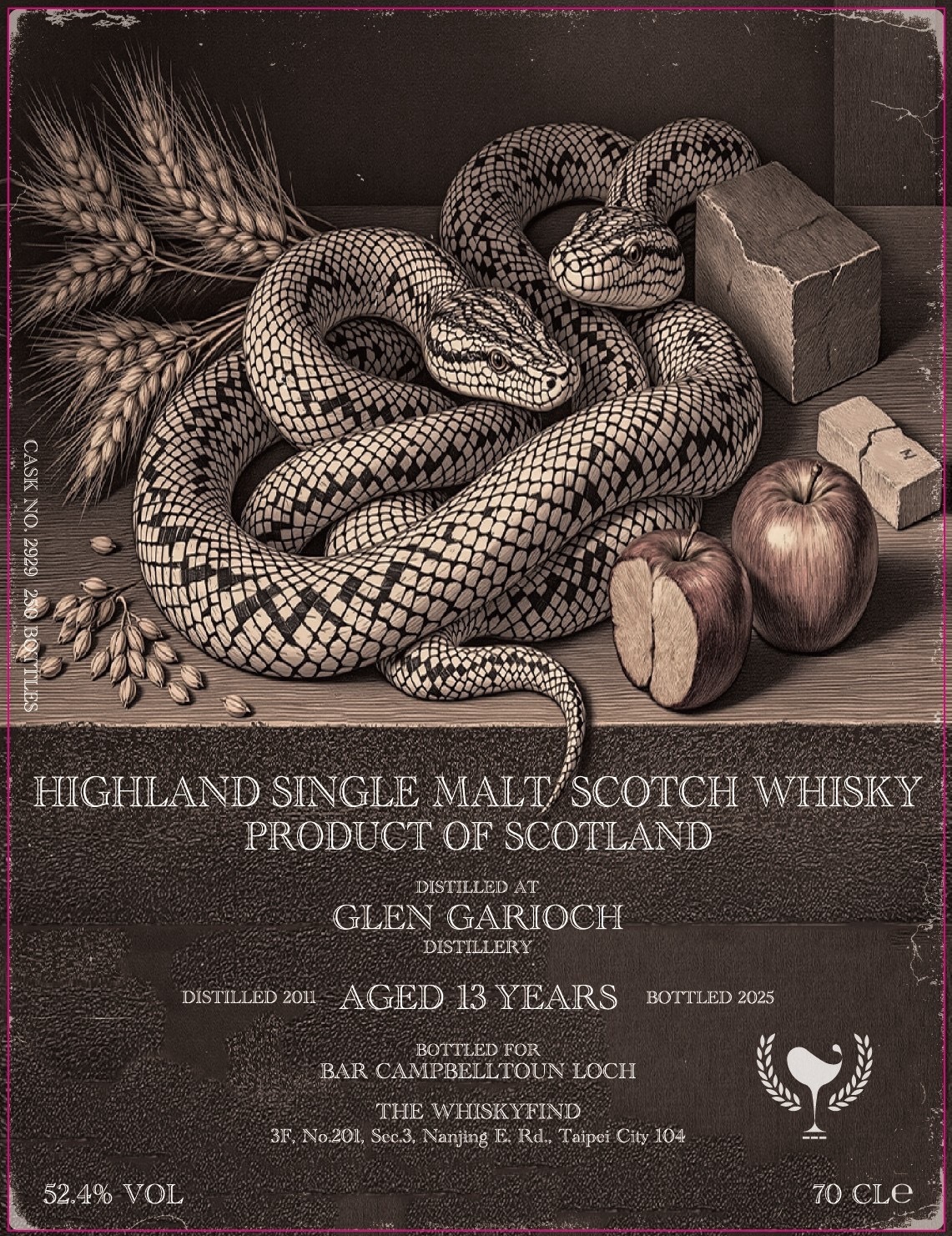 Glen Garioch 2011/2025 13YO #2929 52.4% The Whiskyfind《Bar Talk - Bar Campelltoun Loch》預計5月中左右到貨！