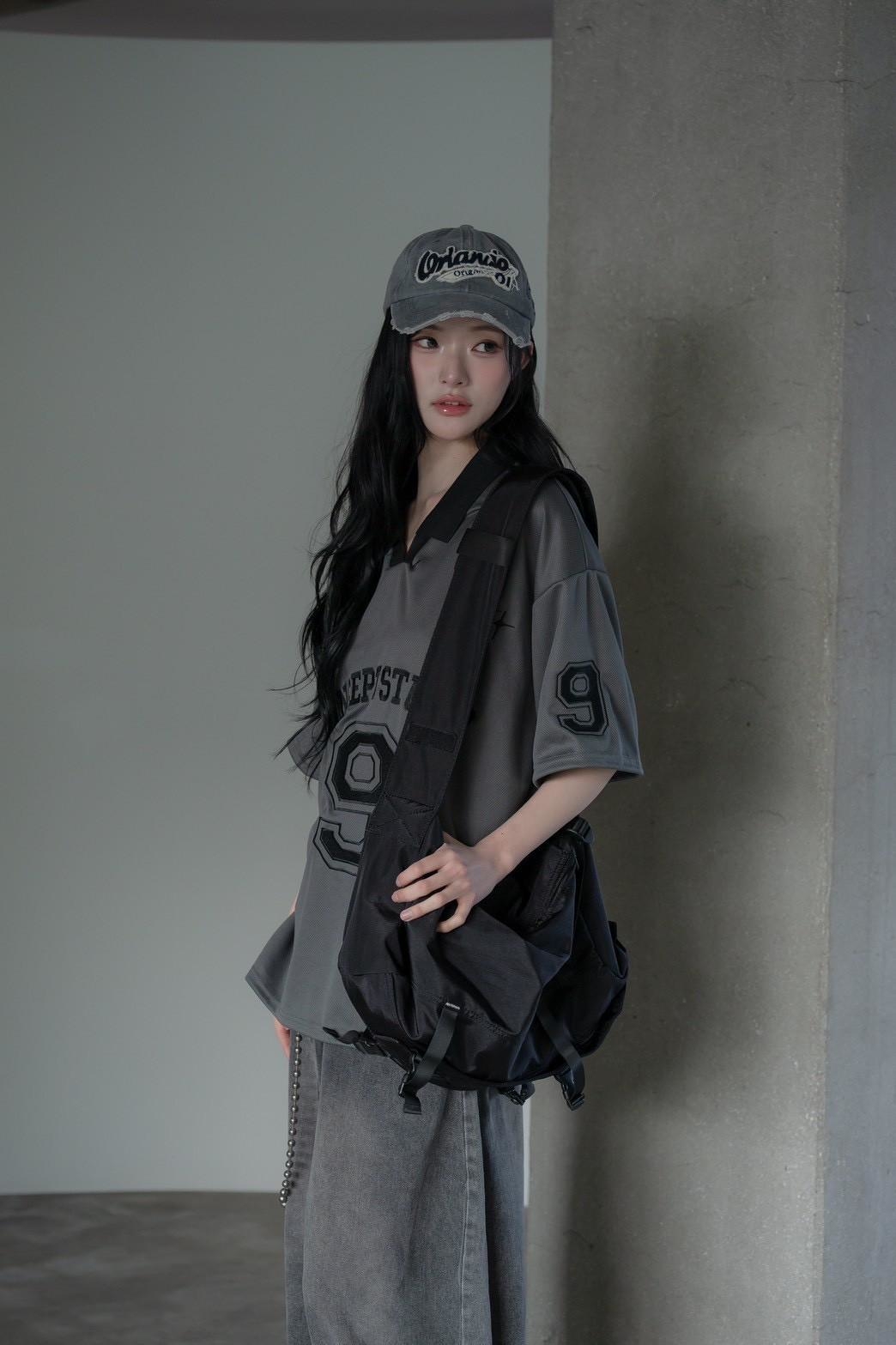 英文刺繡9號POLO短T 18970