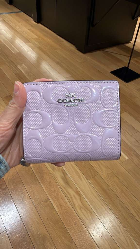 YP053 Coach Small Morgan 壓印漆皮短銀包