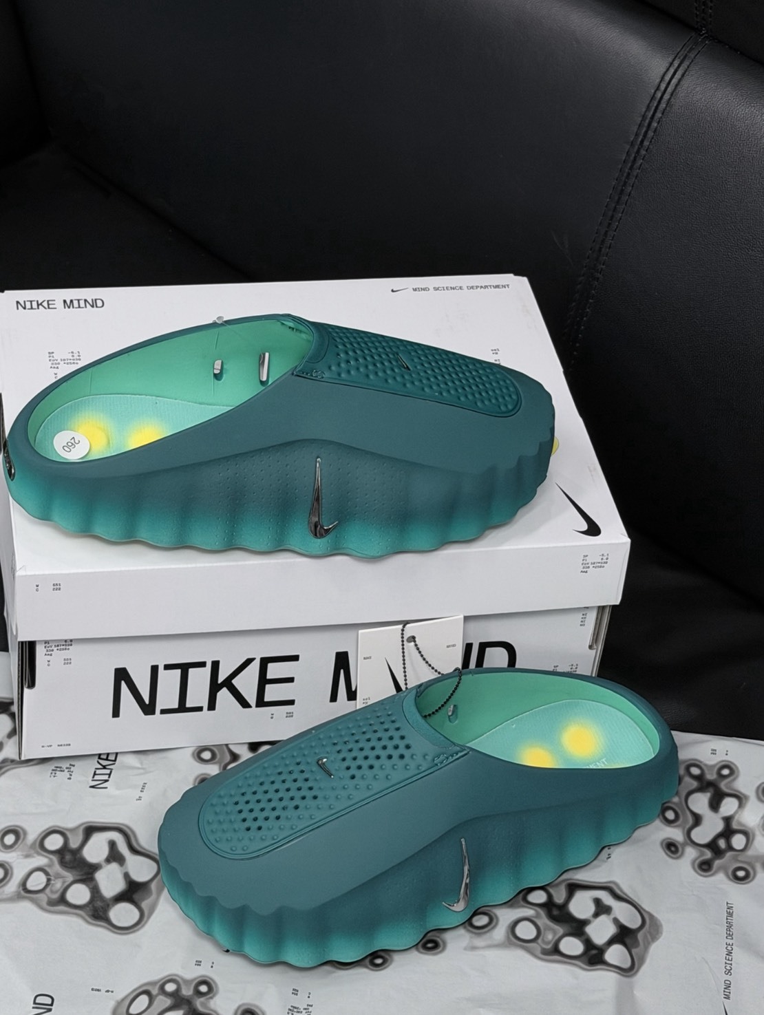 Nike Mind 001 Slide 男鞋 綠色 賽前 放鬆 科技 拖鞋 HQ4307-300