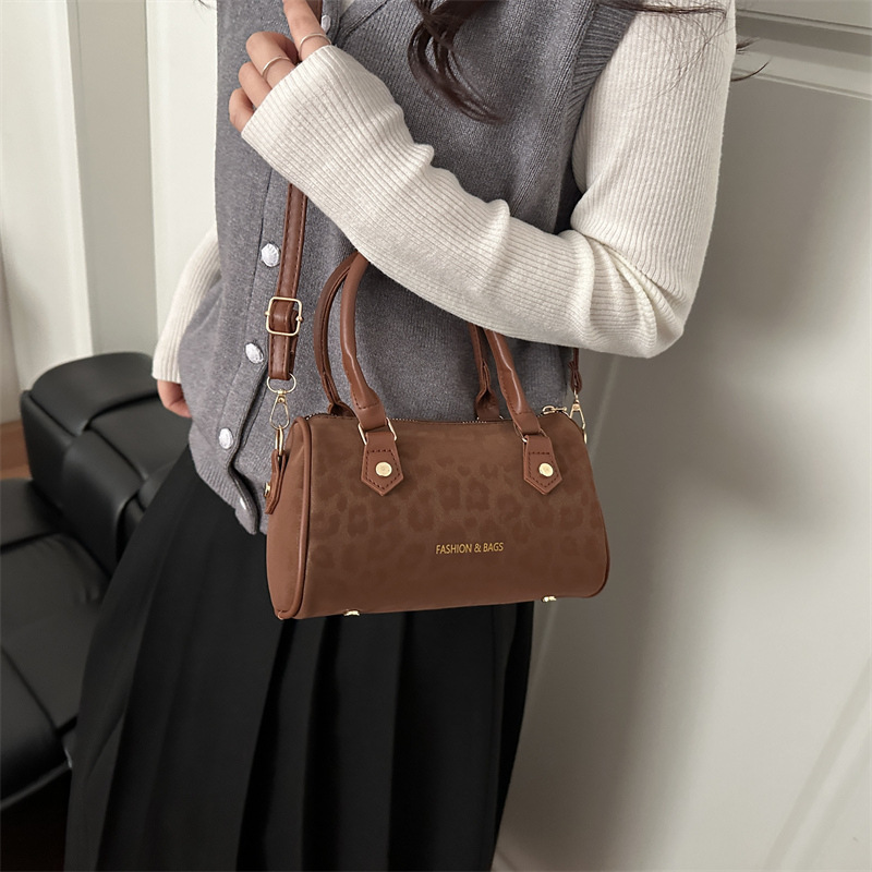 Leopard Print Vintage Shoulder Crossbody Handbag