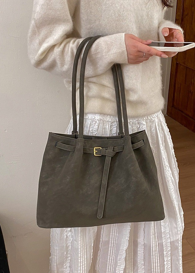 Commuter Large Capacity Suede Vintage Tote Bag