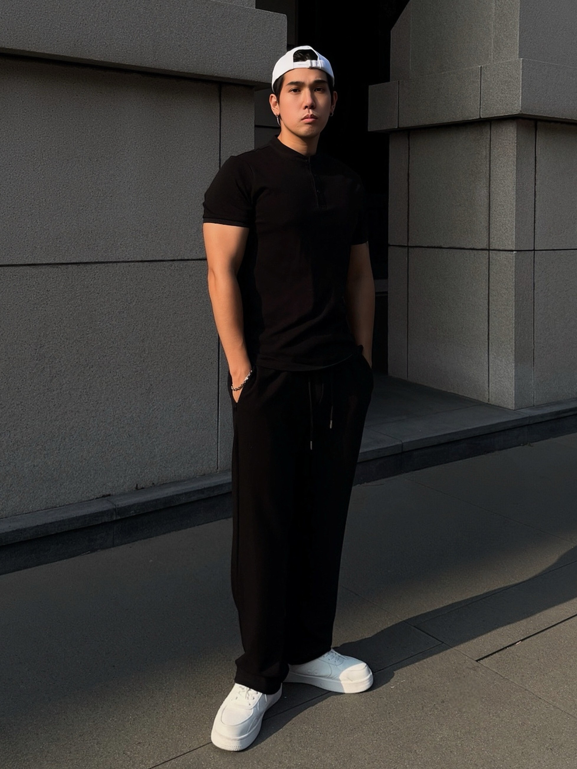 [1atm] 縮袖-亨利領Tshirt project-047 design™ by 1atm