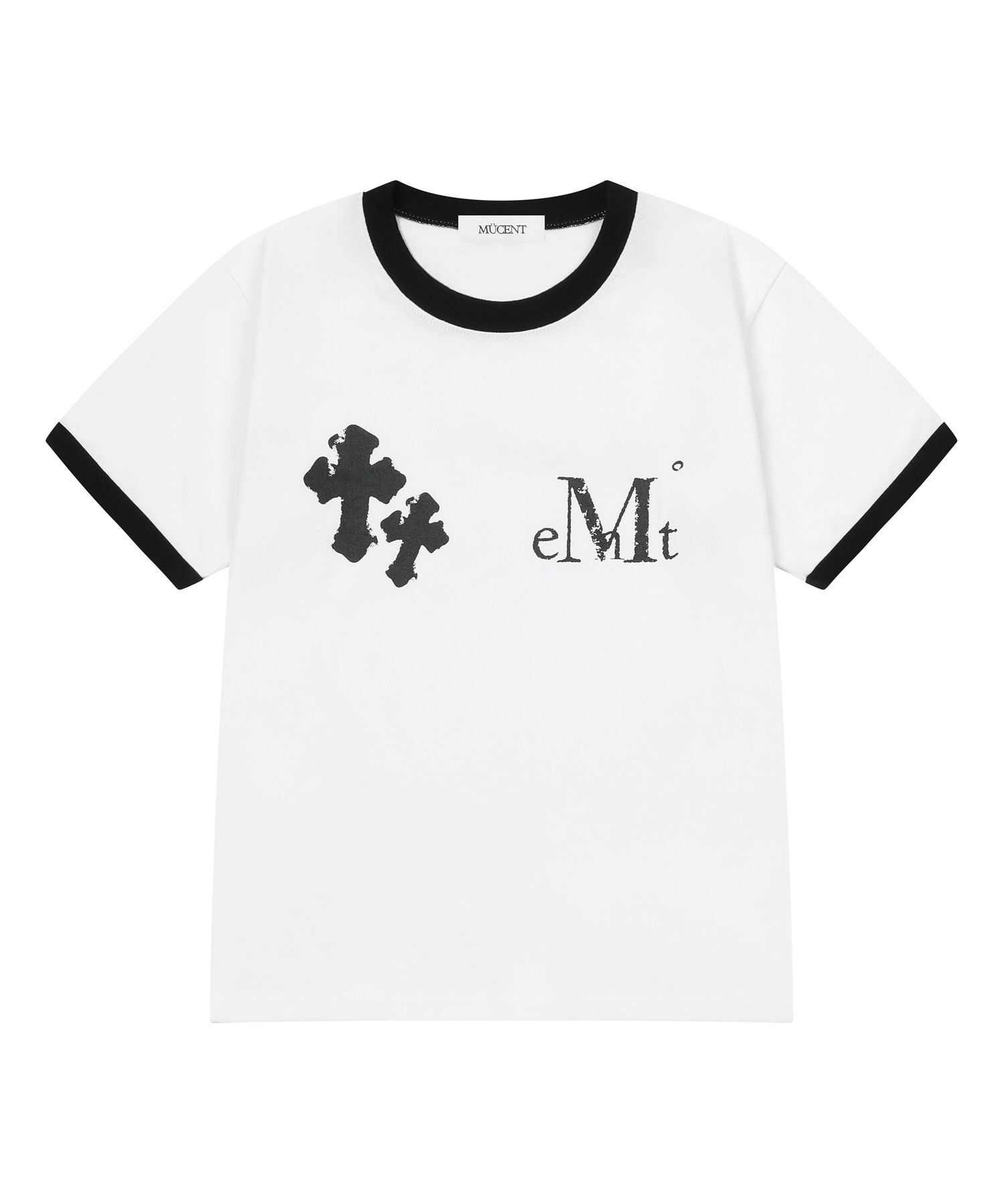 MUCENT Rovio 裂紋 Logo Ringer 短袖T恤 P0000CHU