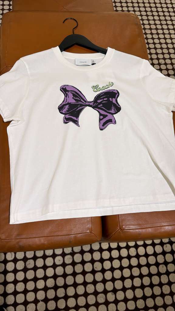 YP080 Coach 有機棉蝴蝶結圖案 女裝TEE