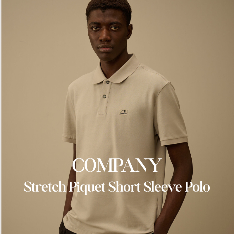 【代購】CP COMPANY 彈性珠地短袖Polo 基本款翻領上衣