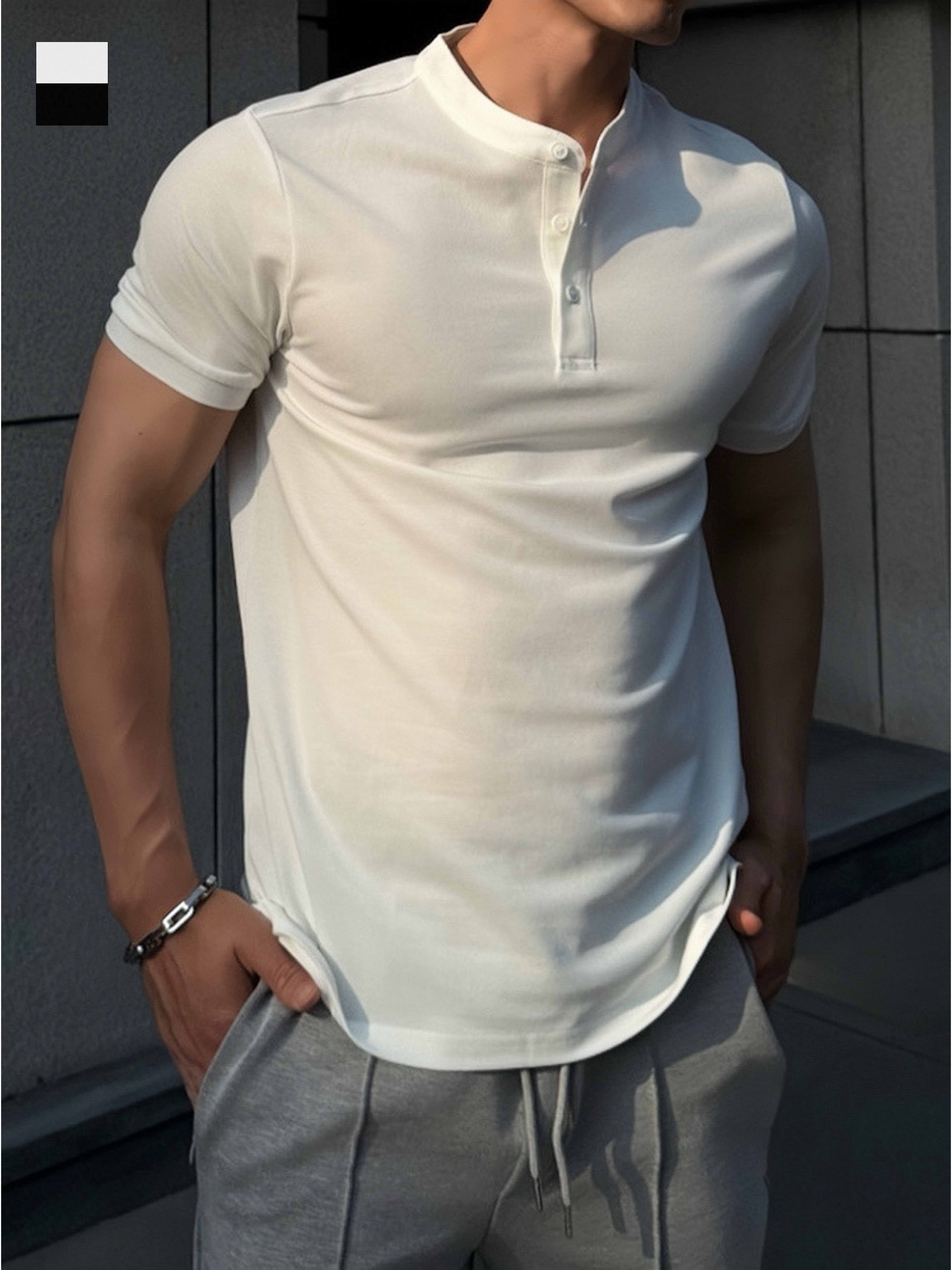 [1atm] 縮袖-亨利領Tshirt project-047 design™ by 1atm