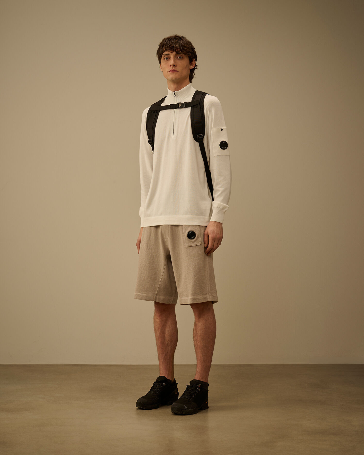 【代購】CP COMPANY Malfilè 刷毛鏡片棉短褲 休閒運動短褲