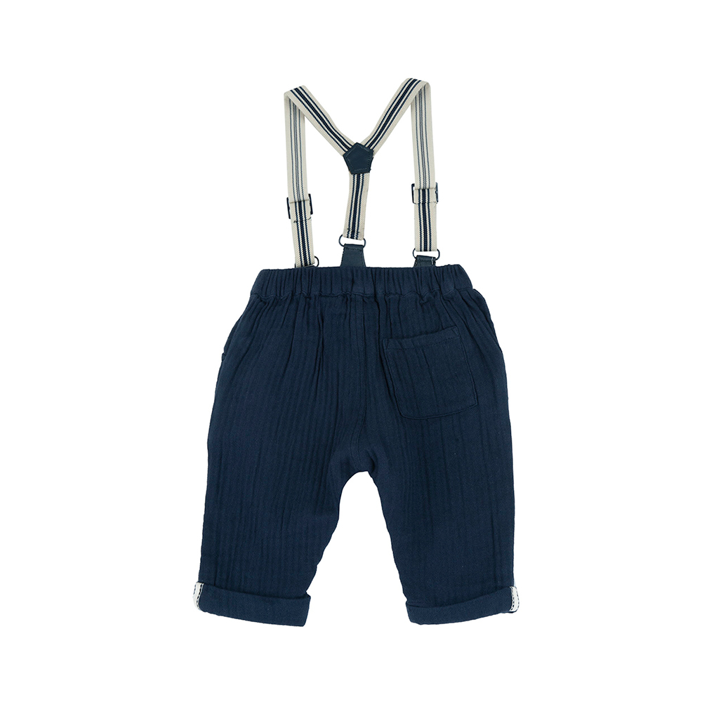 海洋帆船-附活動吊帶紗布長褲