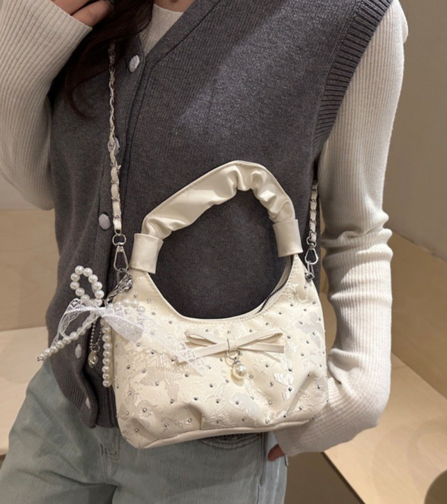 Korean Ruched Cloud Crossbody Bag